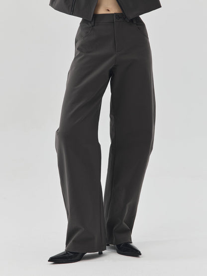 High Waist Curved Pants