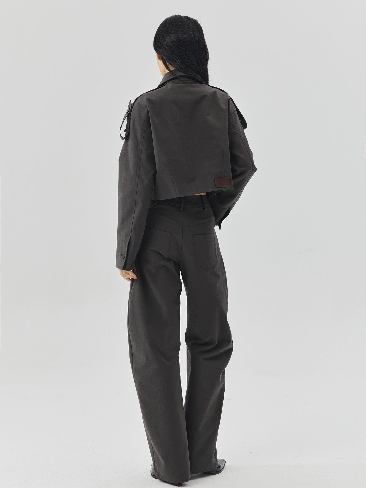Shoulder Strap Cropped Jacket