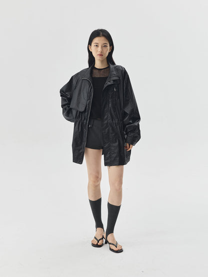 Adjustable Waist Shining Finish Jacket