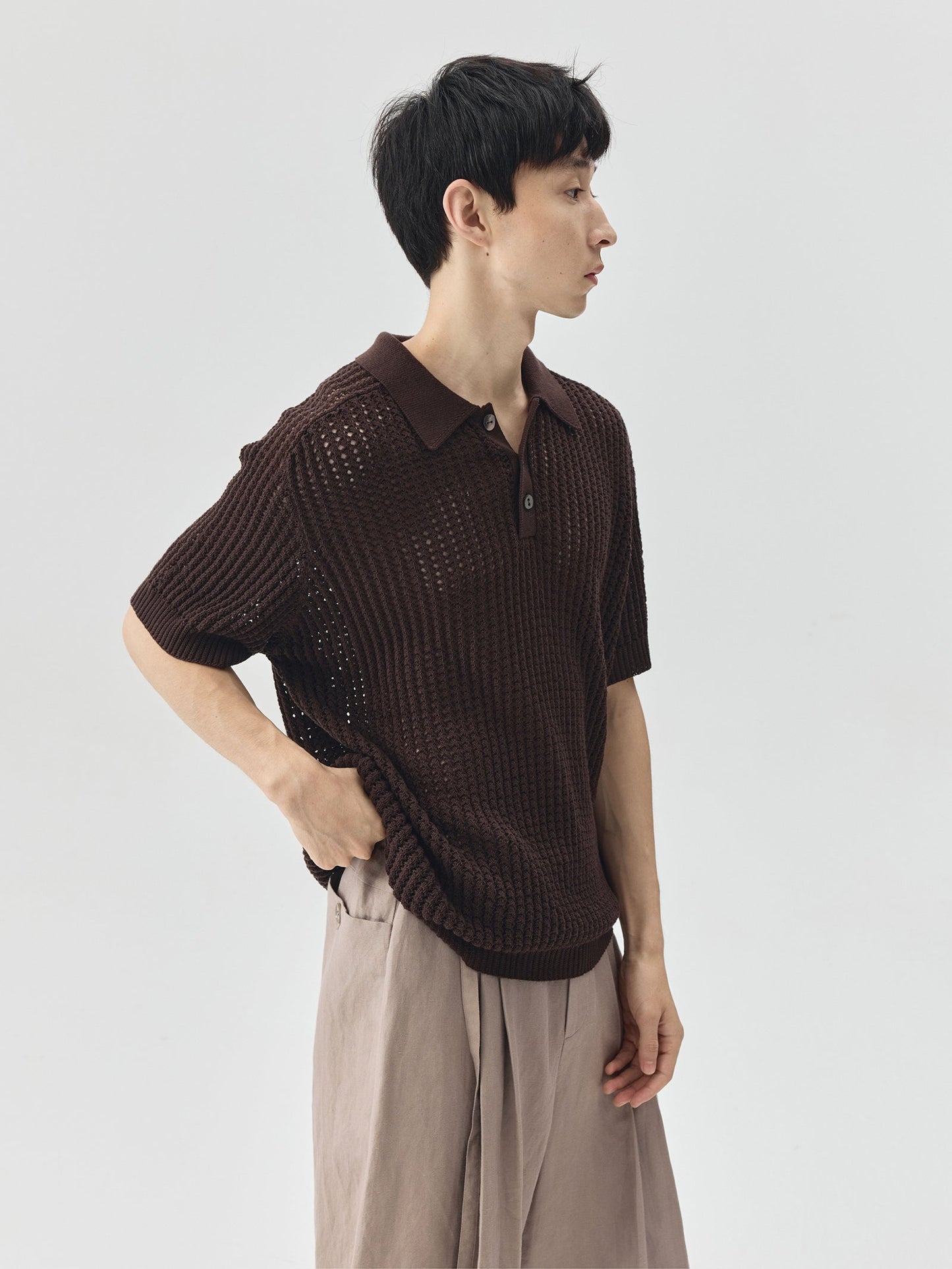 Knitted Polo Shirt