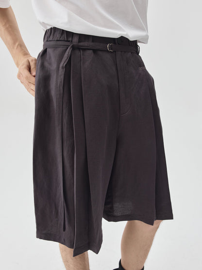 Classic Linen Knee-length Pants