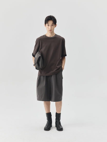 Splicing Sleeves Back Logo T-shirt