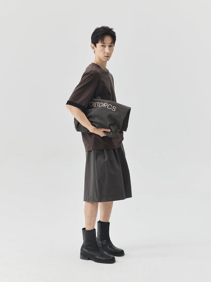 Splicing Sleeves Back Logo T-shirt