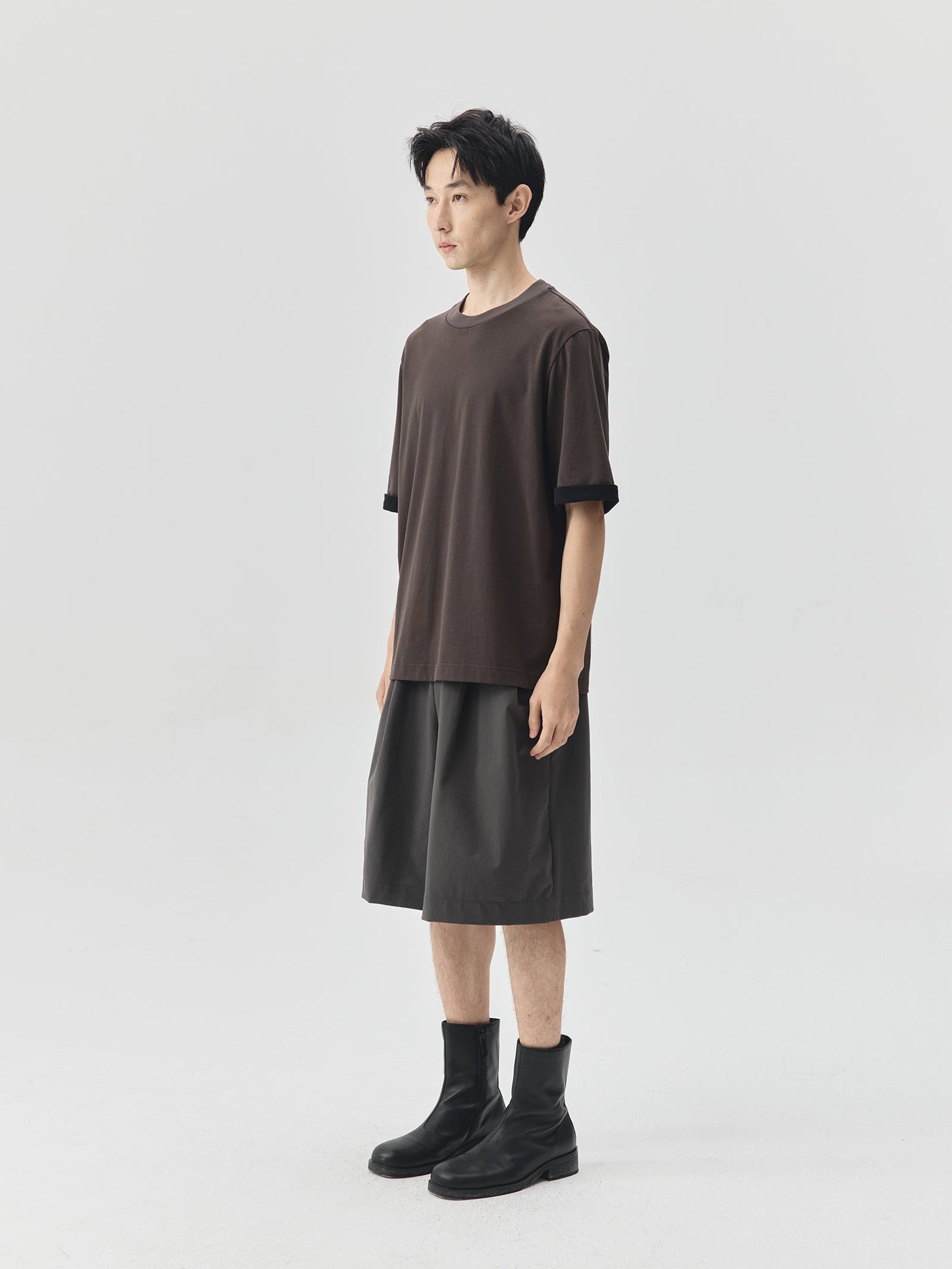 Splicing Sleeves Back Logo T-shirt
