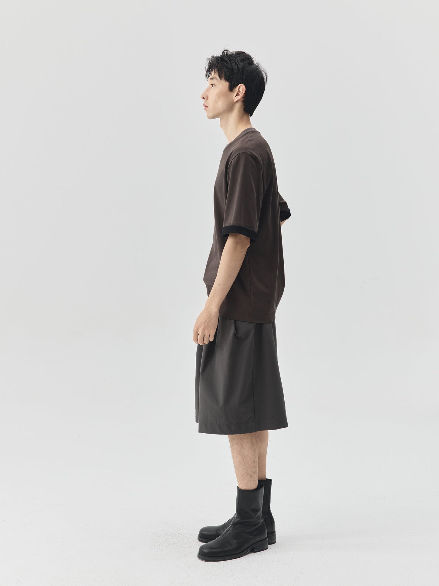 Splicing Sleeves Back Logo T-shirt