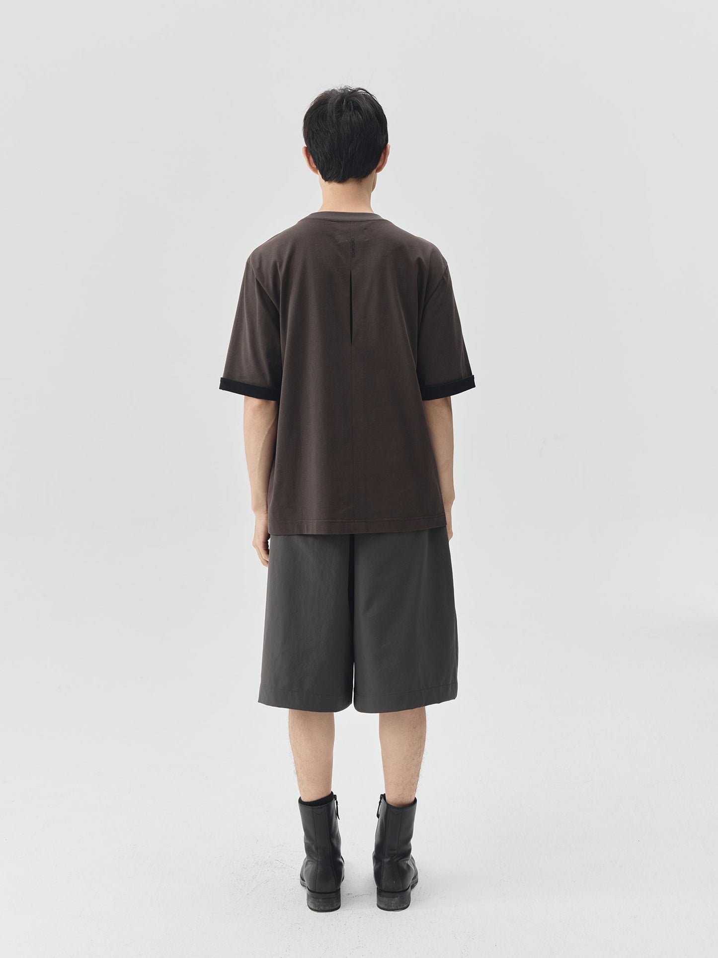 Splicing Sleeves Back Logo T-shirt