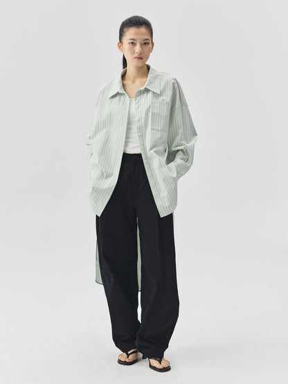 Summer Tone Stripes Long Shirt