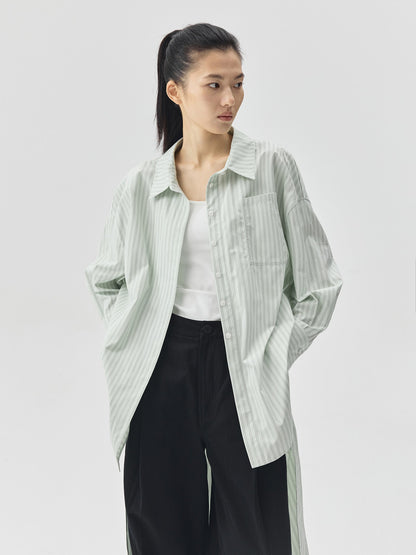 Summer Tone Stripes Long Shirt
