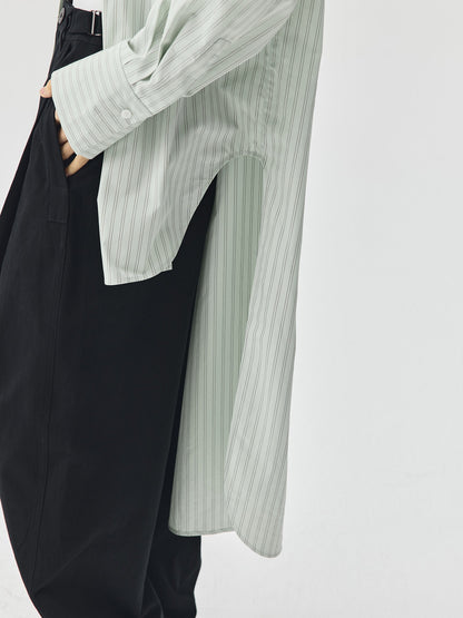 Summer Tone Stripes Long Shirt