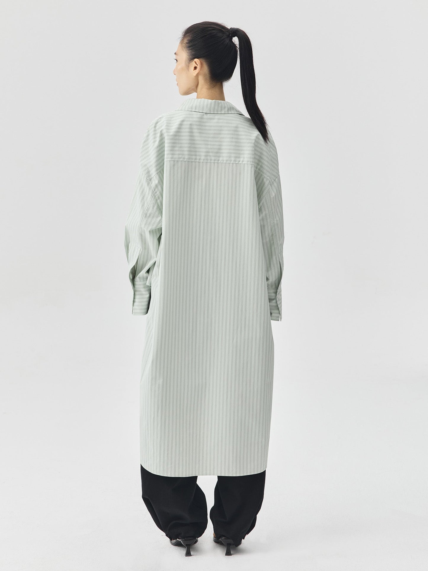Summer Tone Stripes Long Shirt