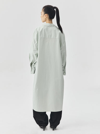 Summer Tone Stripes Long Shirt