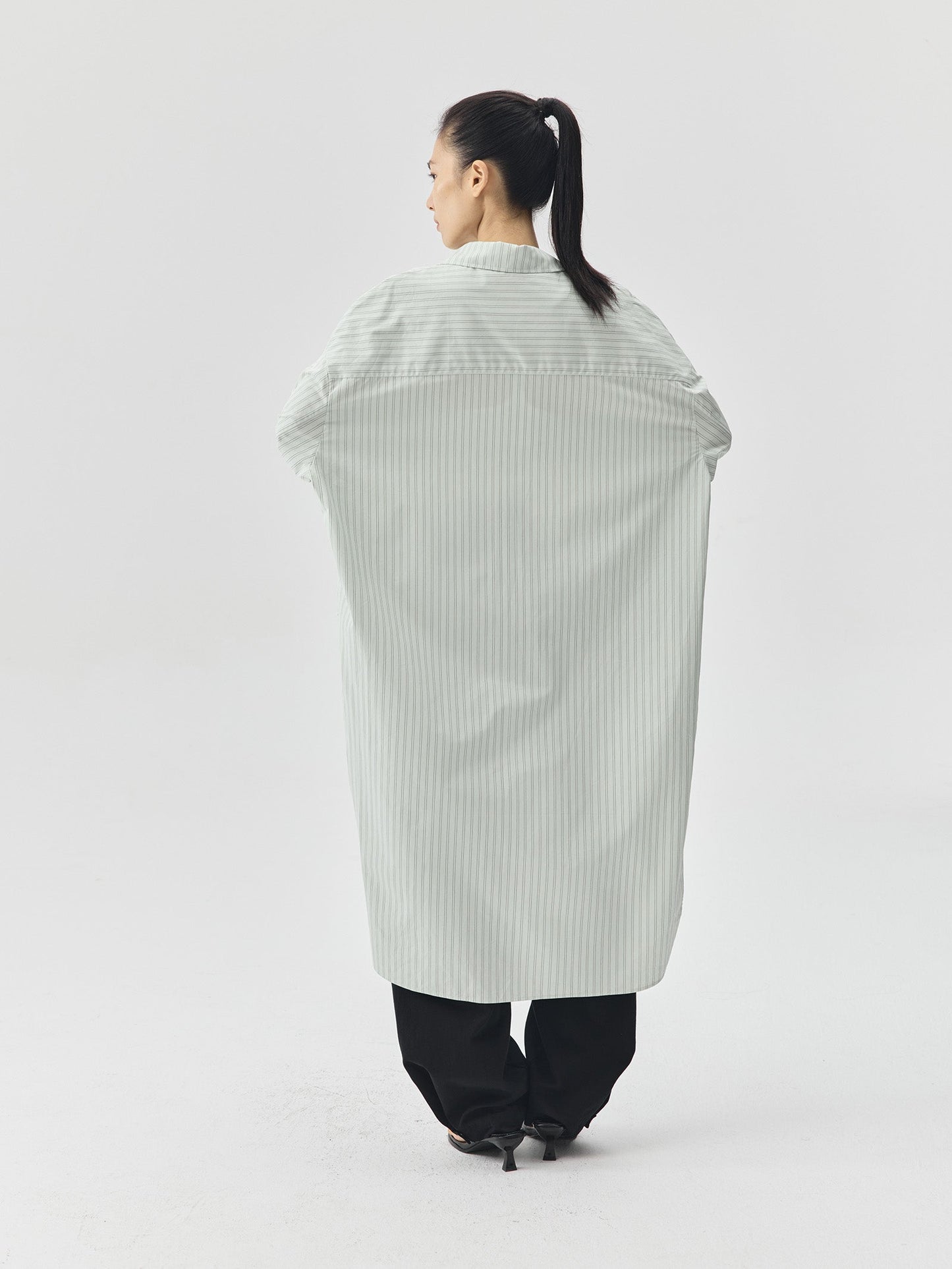 Summer Tone Stripes Long Shirt