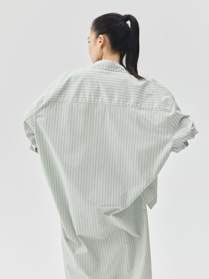 Summer Tone Stripes Long Shirt