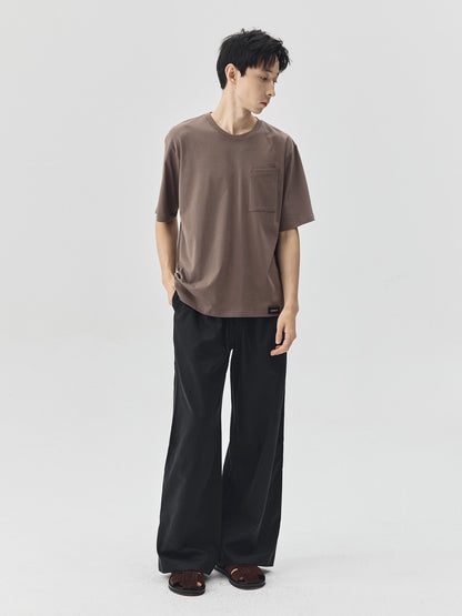 Solid Pocket Short-Sleeve T-Shirt