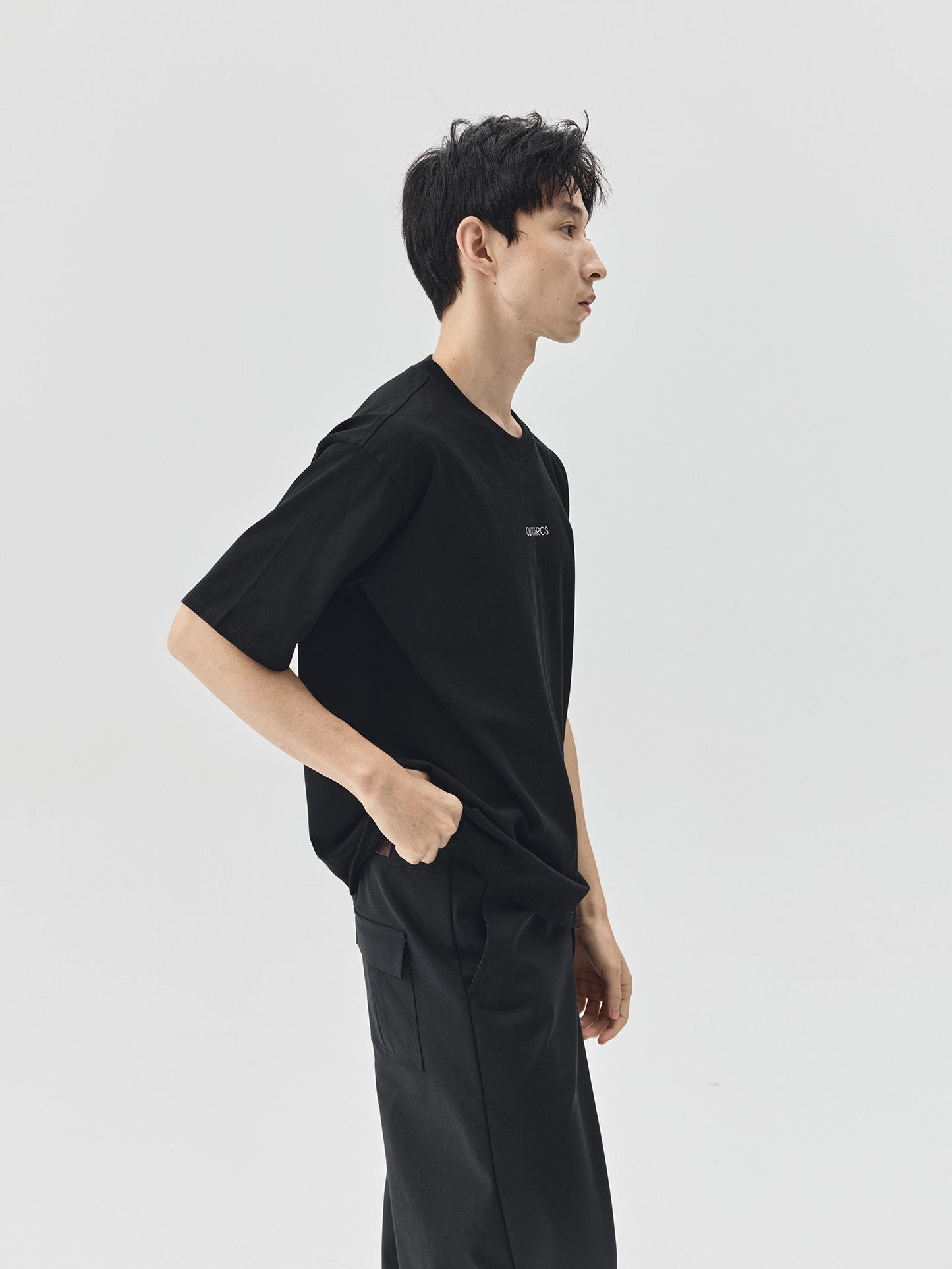 Slogan Print Boxy-Fit T-Shirt