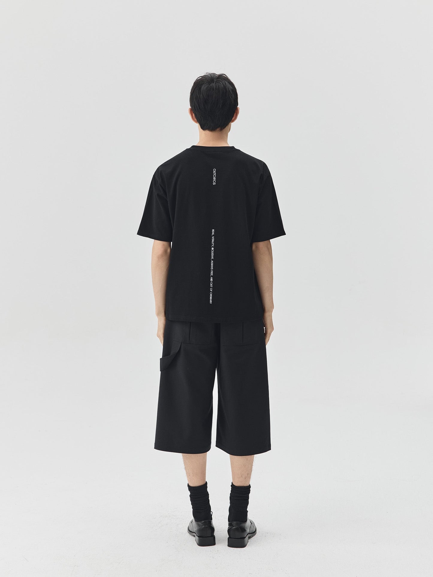 Slogan Print Boxy-Fit T-Shirt