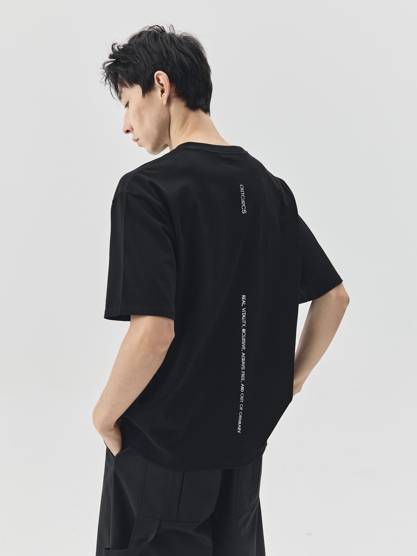 Slogan Print Boxy-Fit T-Shirt