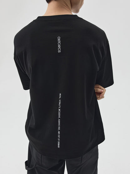 Slogan Print Boxy-Fit T-Shirt