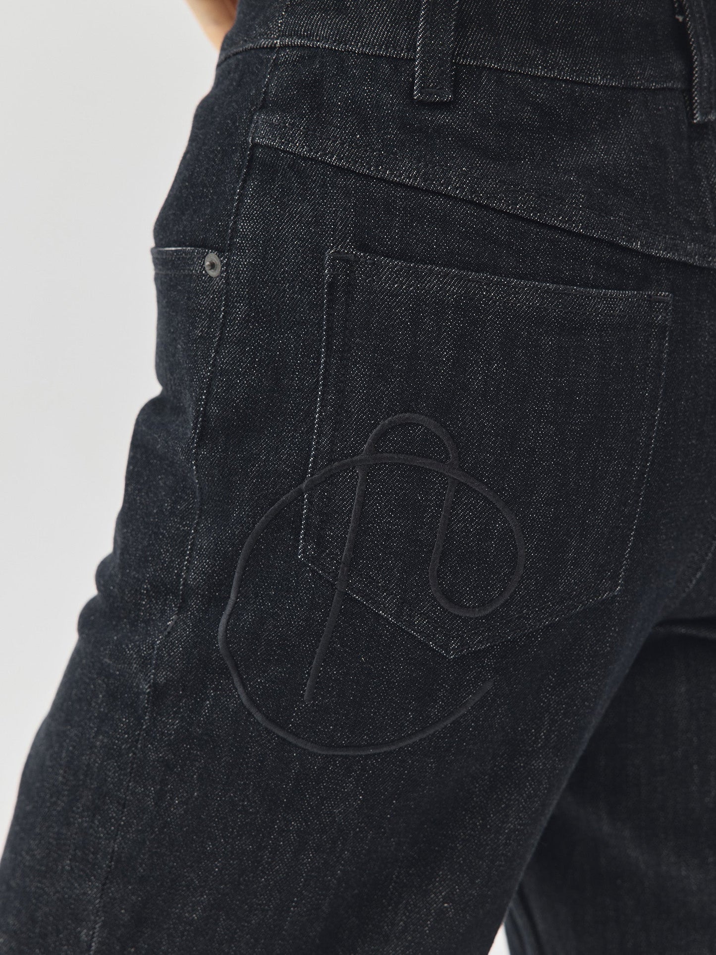 Folding Hem Raw Denim Jeans