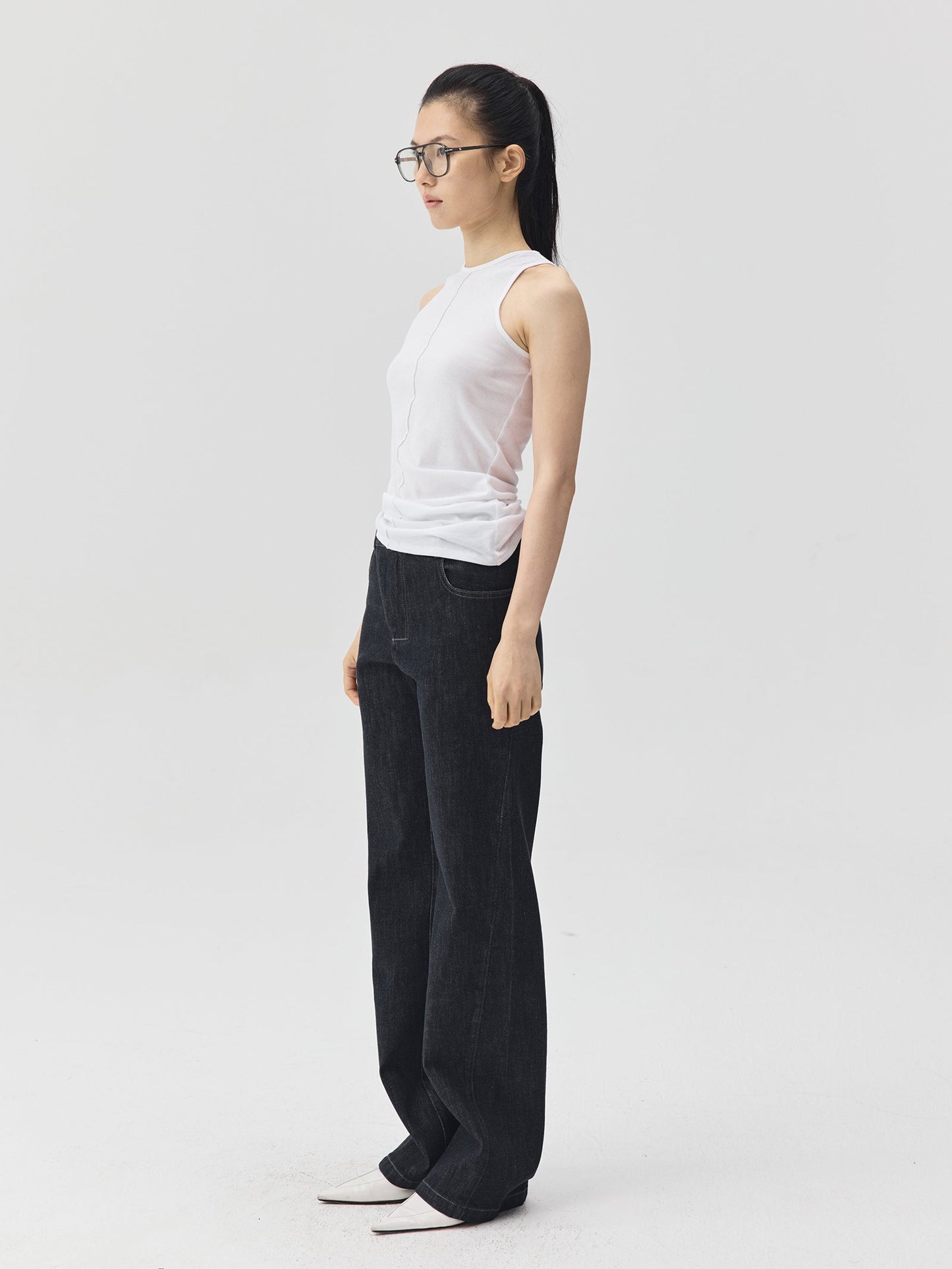 3D Form Raw Denim Jeans