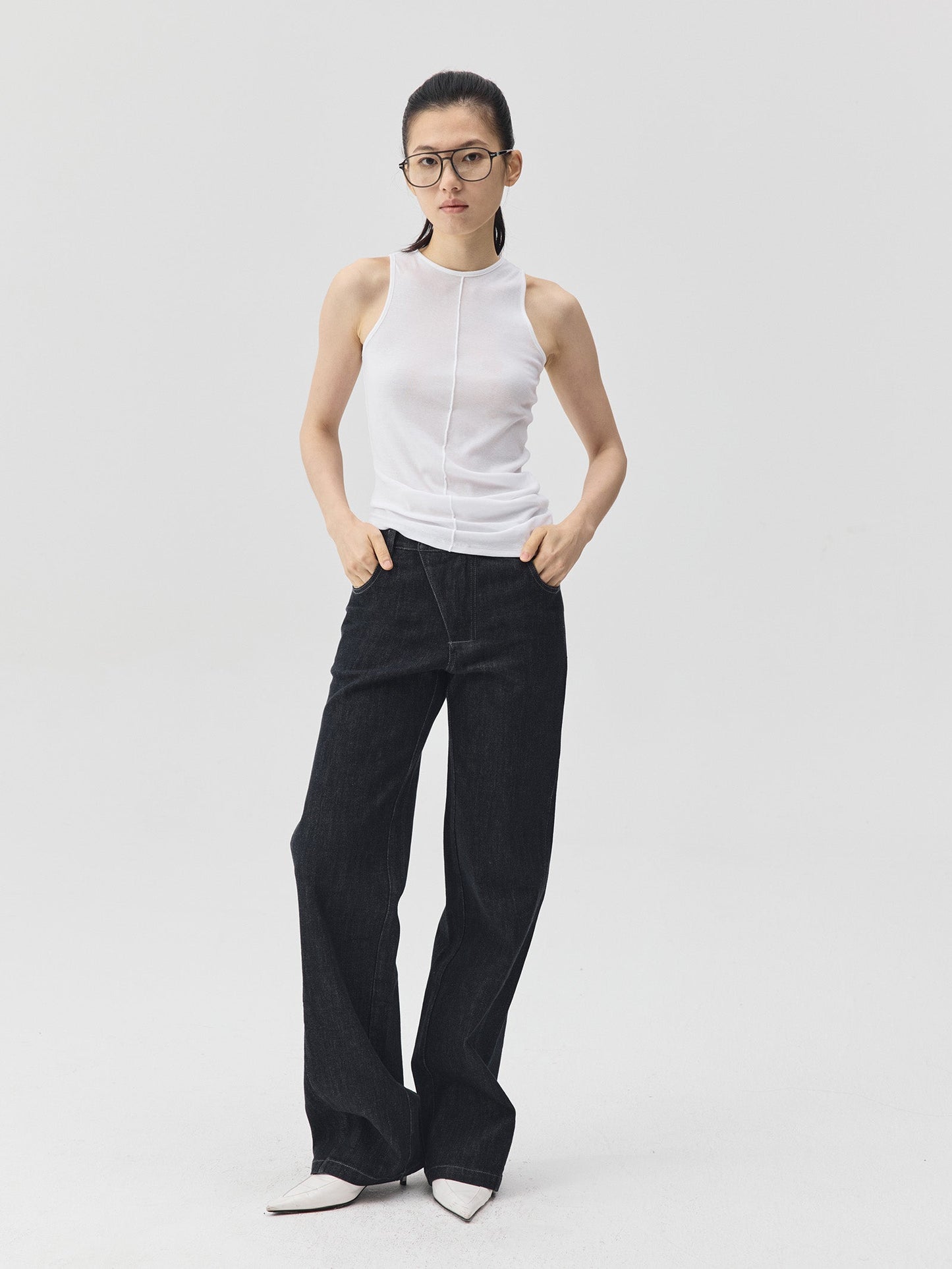 3D Form Raw Denim Jeans