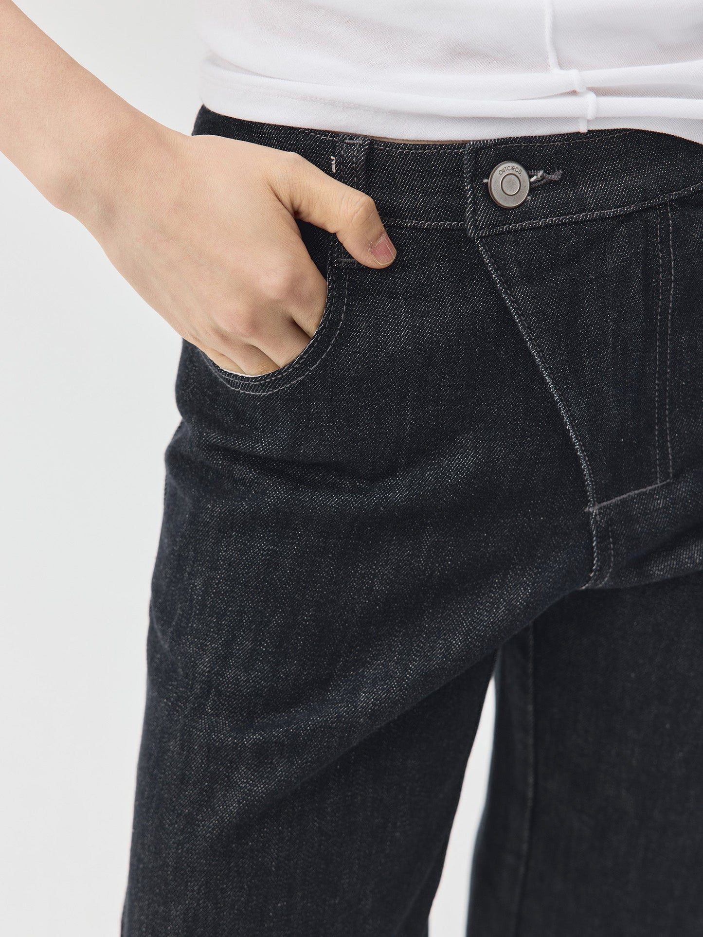 3D Form Raw Denim Jeans