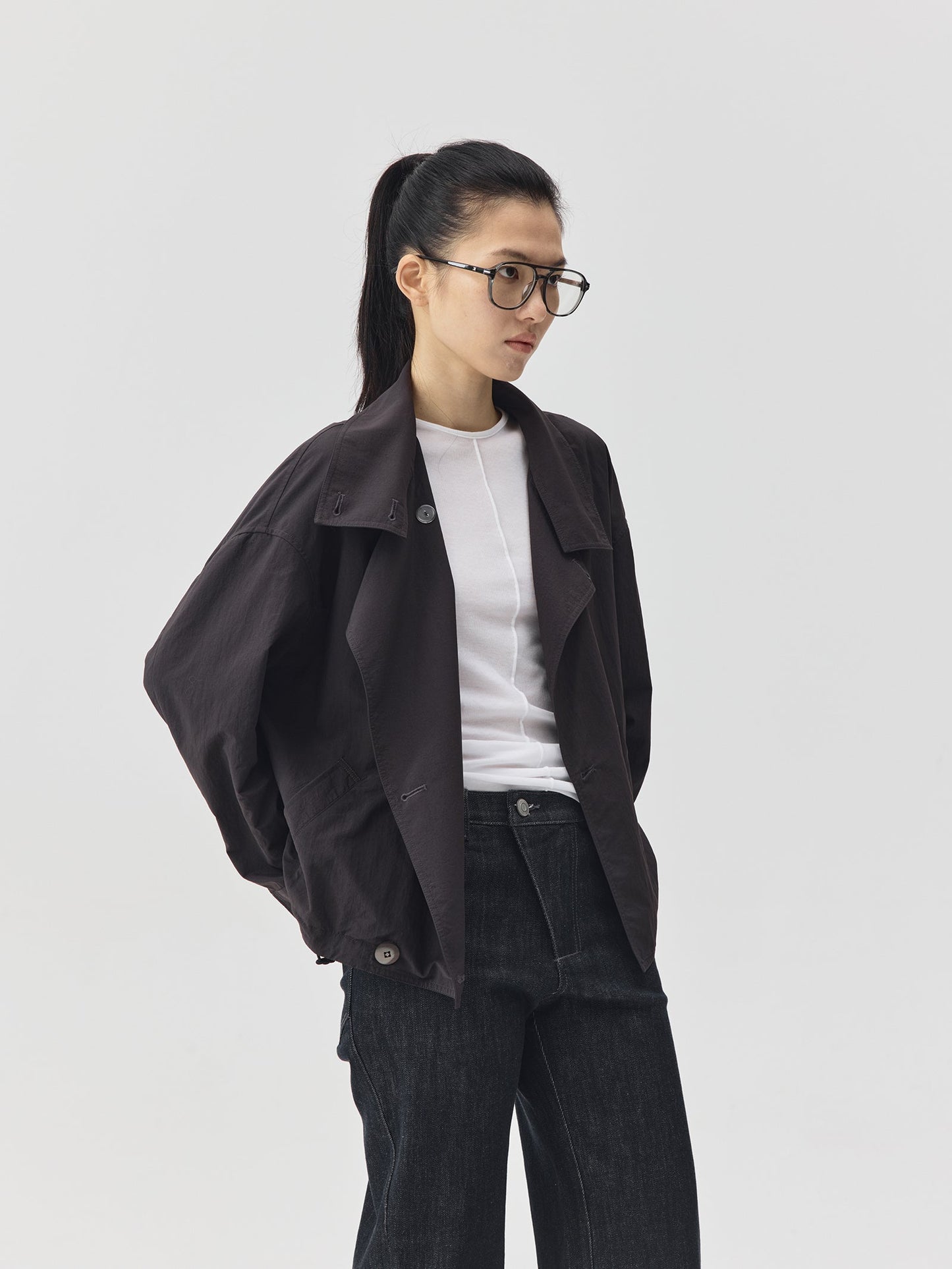Double Breasted Cropped Jacket