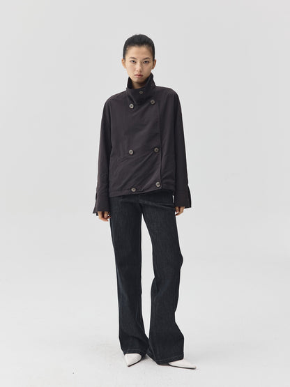 Double Breasted Cropped Jacket