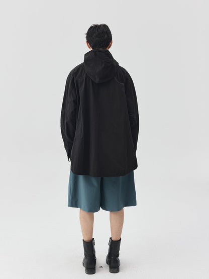 Washed Workwear Style Long Jacket
