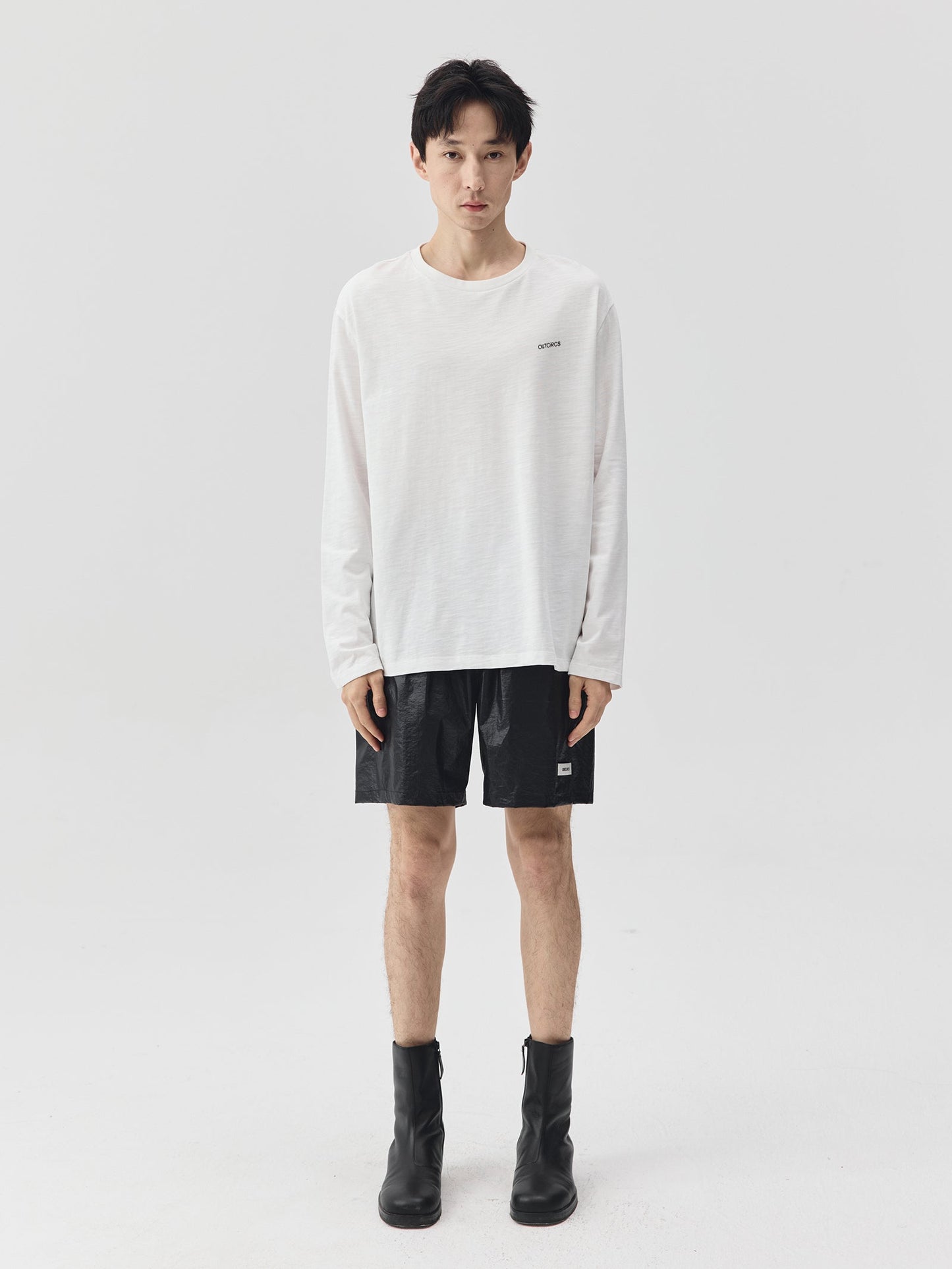 Slub Cotton Logo Long-Sleeve T-Shirt