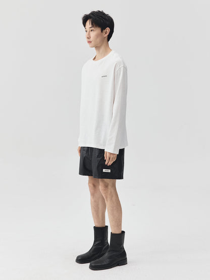 Slub Cotton Logo Long-Sleeve T-Shirt