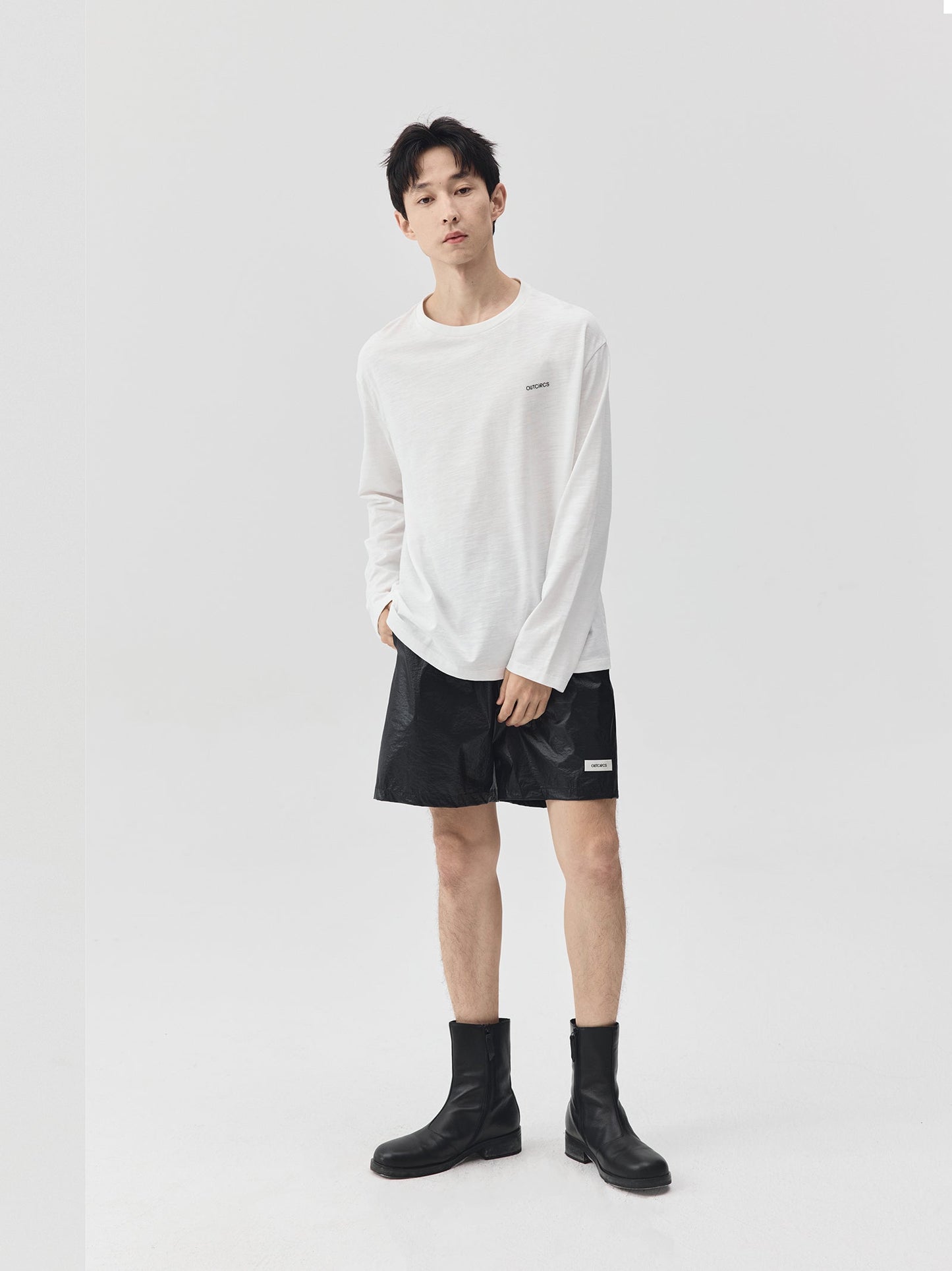 Slub Cotton Logo Long-Sleeve T-Shirt