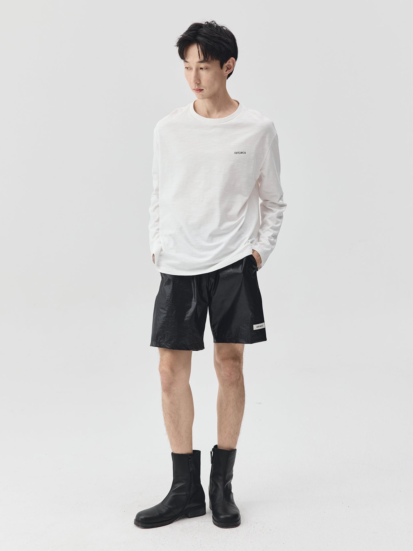 Slub Cotton Logo Long-Sleeve T-Shirt