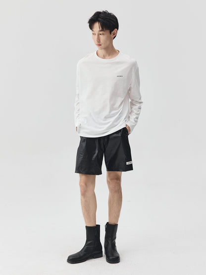 Slub Cotton Logo Long-Sleeve T-Shirt