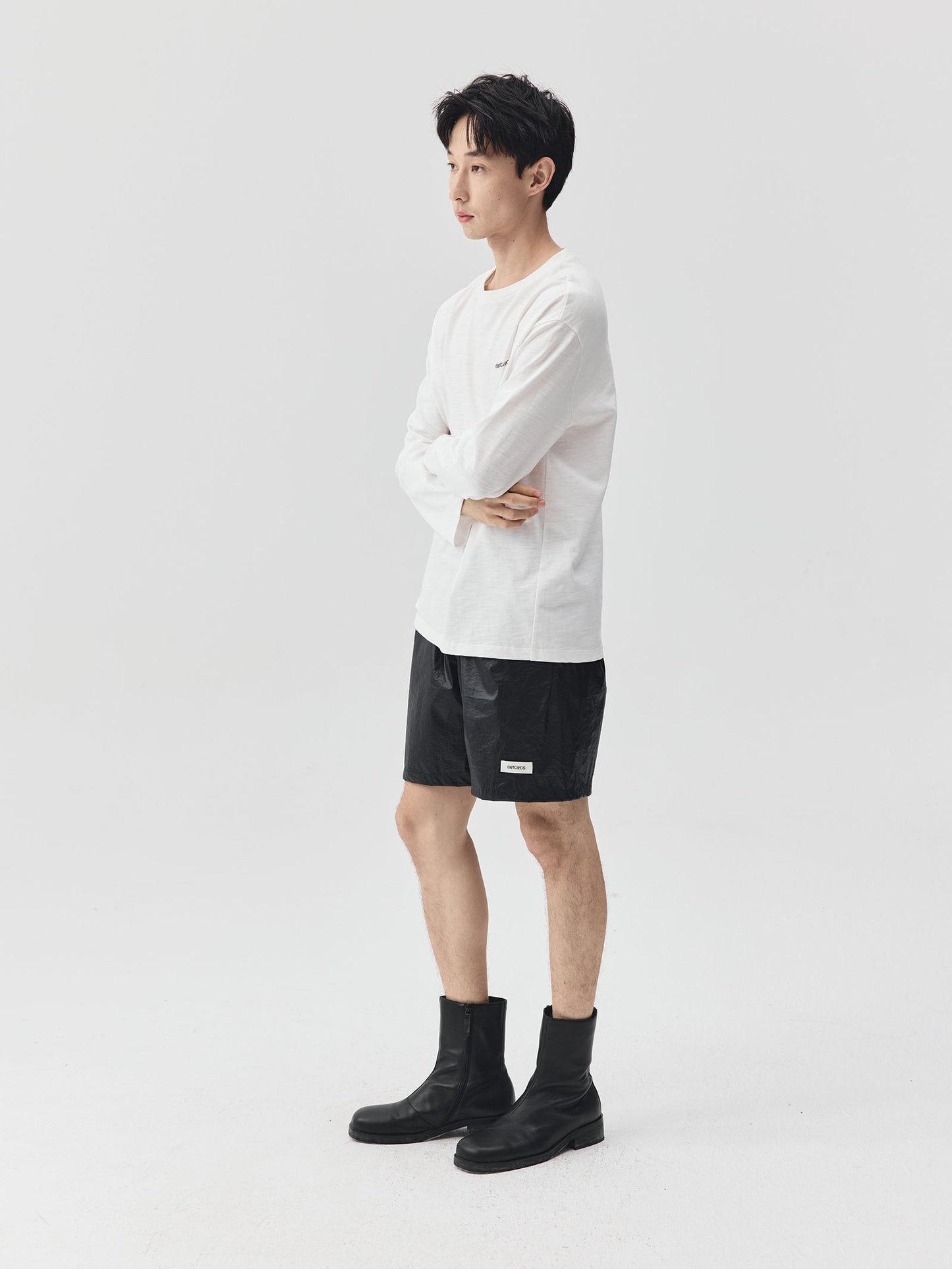 Slub Cotton Logo Long-Sleeve T-Shirt