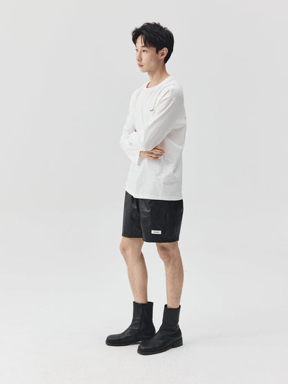 Slub Cotton Logo Long-Sleeve T-Shirt