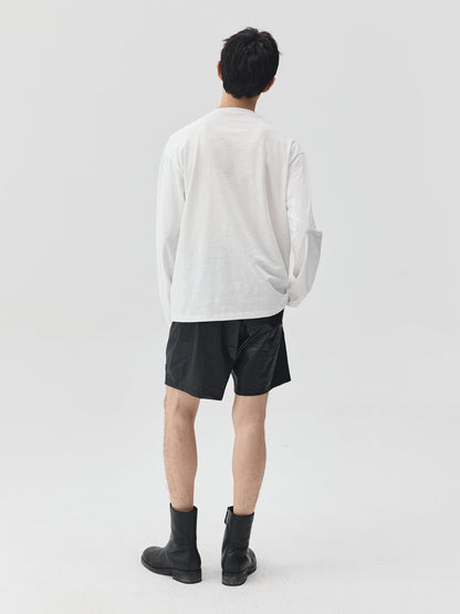 Slub Cotton Logo Long-Sleeve T-Shirt