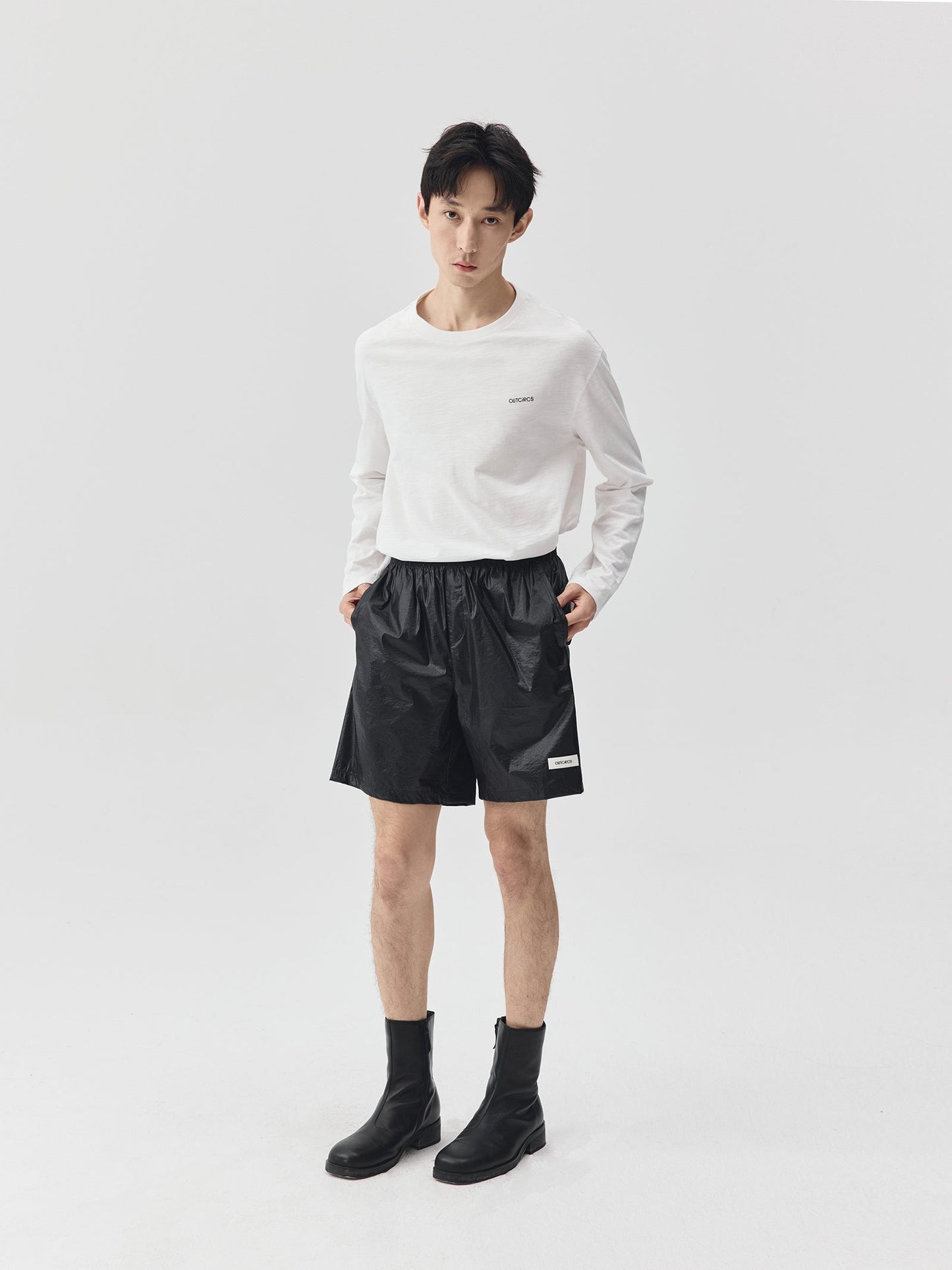 Slub Cotton Logo Long-Sleeve T-Shirt