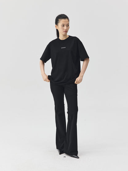 Slogan Print Boxy-Fit T-Shirt