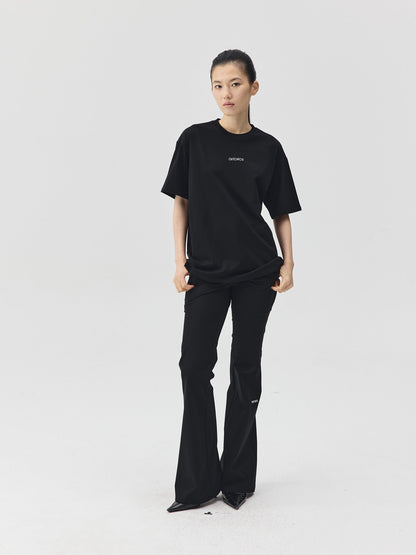 Slogan Print Boxy-Fit T-Shirt