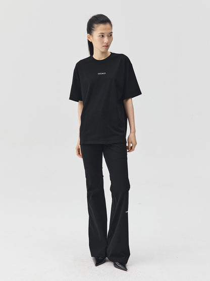 Slogan Print Boxy-Fit T-Shirt