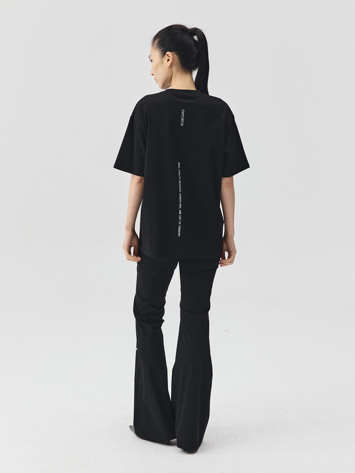 Slogan Print Boxy-Fit T-Shirt