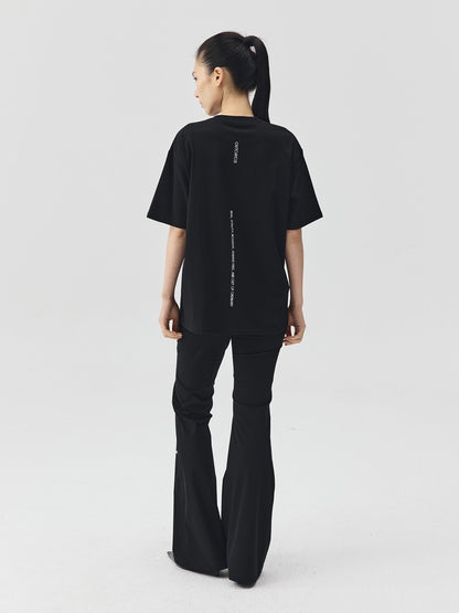 Slogan Print Boxy-Fit T-Shirt