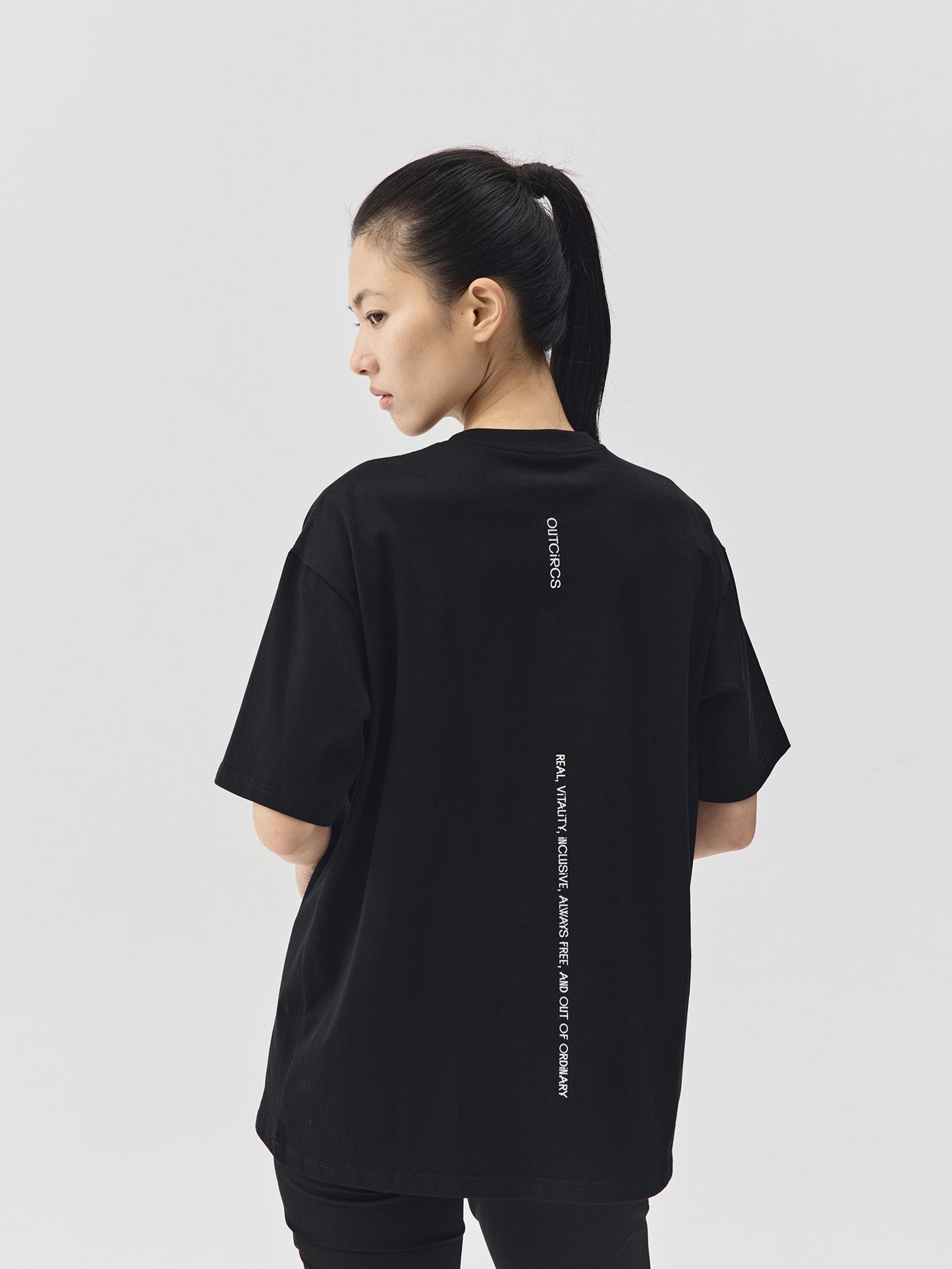 Slogan Print Boxy-Fit T-Shirt