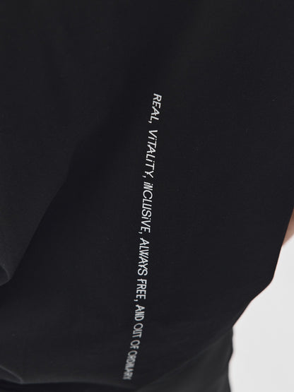 Slogan Print Boxy-Fit T-Shirt