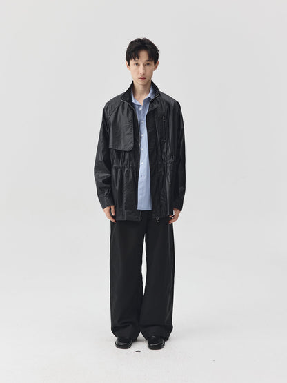 Adjustable Waist Shining Finish Jacket