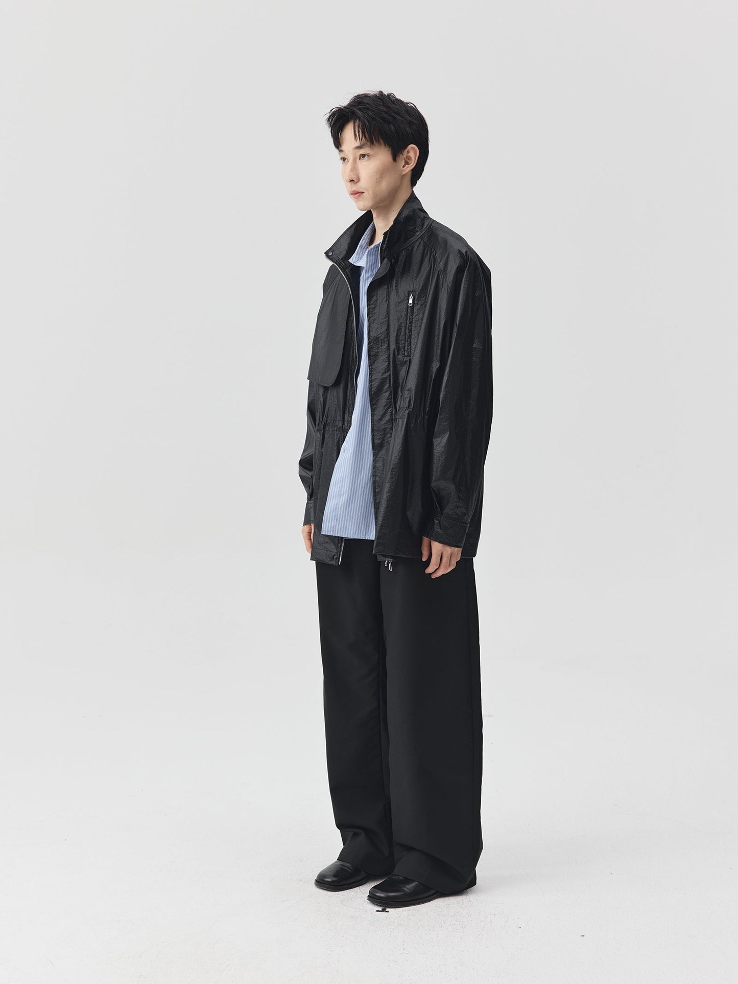 Adjustable Waist Shining Finish Jacket
