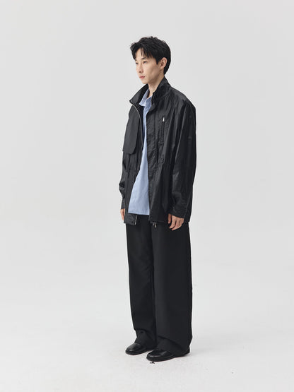 Adjustable Waist Shining Finish Jacket