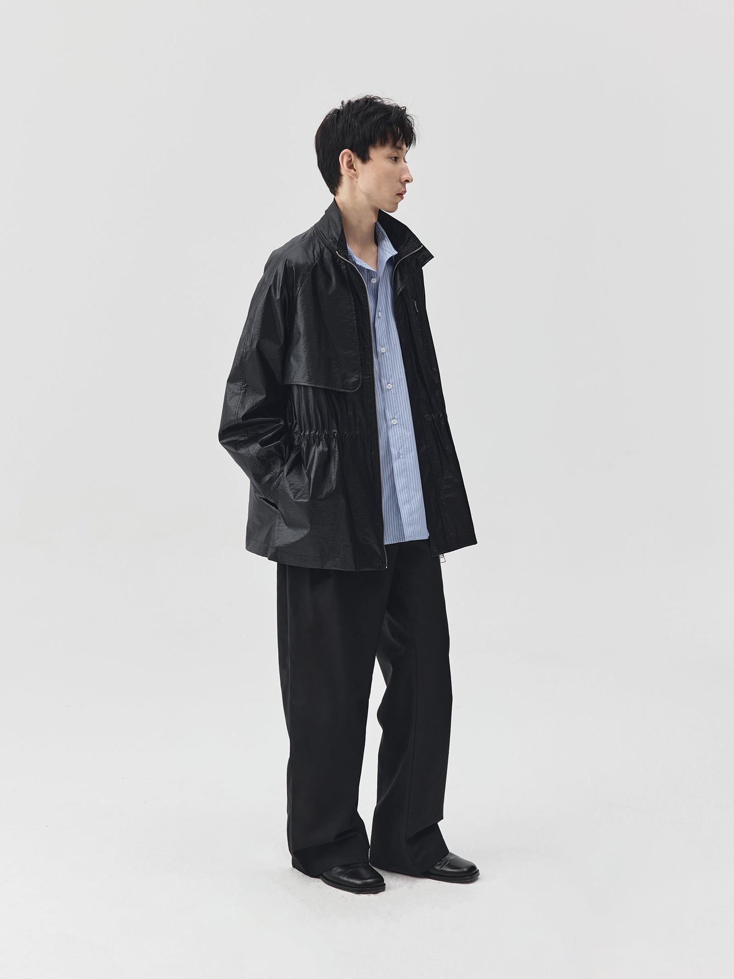 Adjustable Waist Shining Finish Jacket