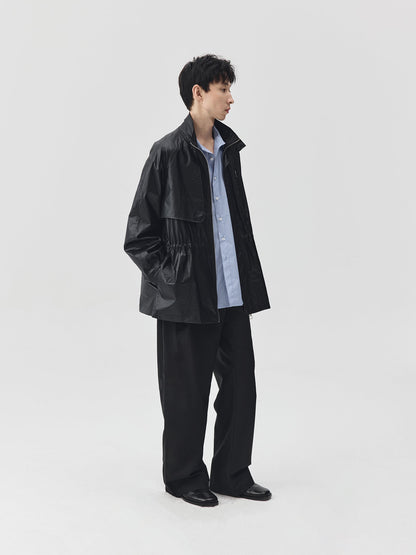Adjustable Waist Shining Finish Jacket